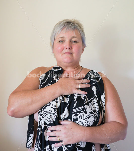 Eating Disorder Recovery Body Image Stock Photo: Front View of Recovering Woman - Body Liberation Photos