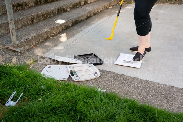 Eating Disorder Recovery Stock Photo: Scale Smashing - Body Liberation Photos