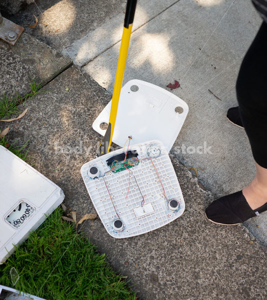 Eating Disorder Recovery Stock Photo: Scale Smashing - Body Liberation Photos