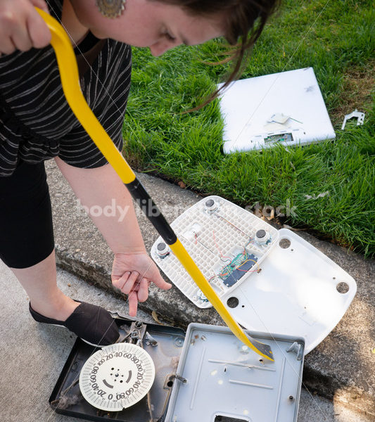 Eating Disorder Recovery Stock Photo: Scale Smashing - Body Liberation Photos