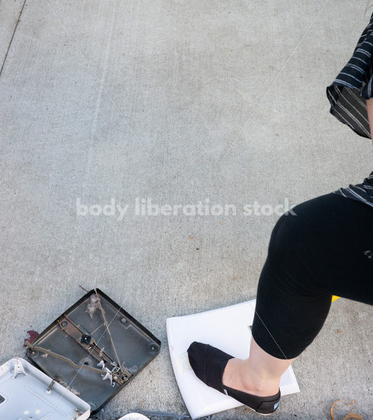 Eating Disorder Recovery Stock Photo: Scale Smashing - Body Liberation Photos