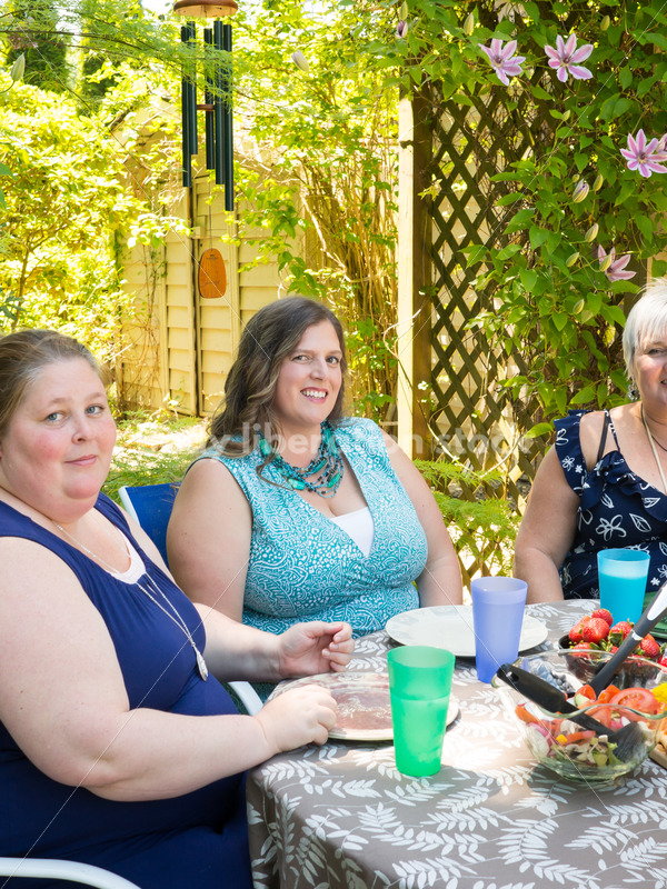 Eating Disorder Support Stock Image: Women Having Outdoor Meal - Body Liberation Photos