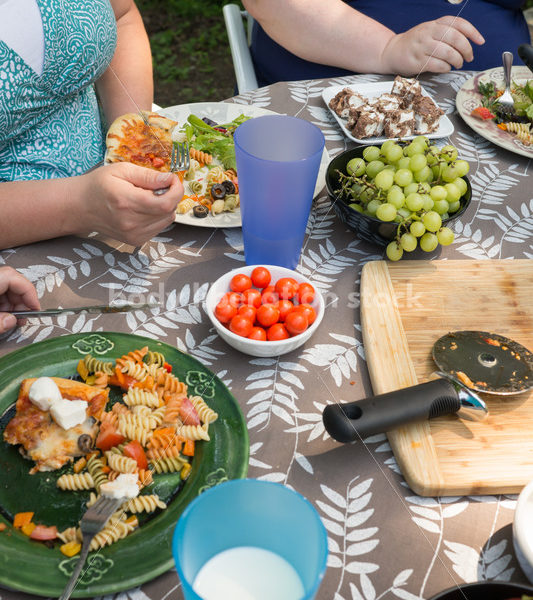 Eating Disorder Support Stock Image: Women Having Outdoor Meal - Body Liberation Photos