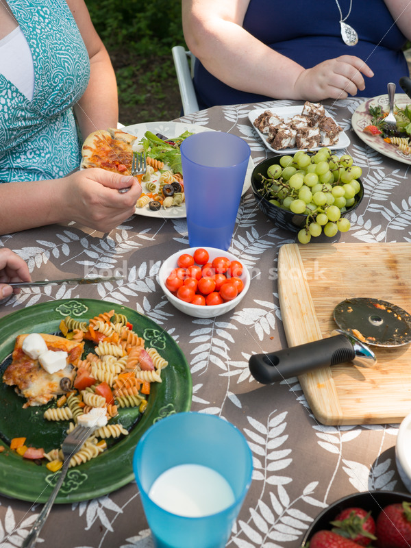 Eating Disorder Support Stock Image: Women Having Outdoor Meal - Body Liberation Photos
