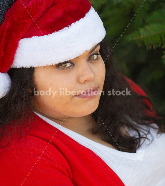 Holiday Stock Image: Plus-Size Couple at a Tree Farm - Body Liberation Photos