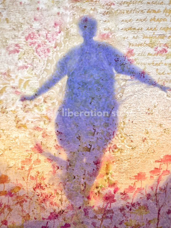 Kathryn Hack figure silhoette illustration, woman in front of moon - Body Liberation Photos