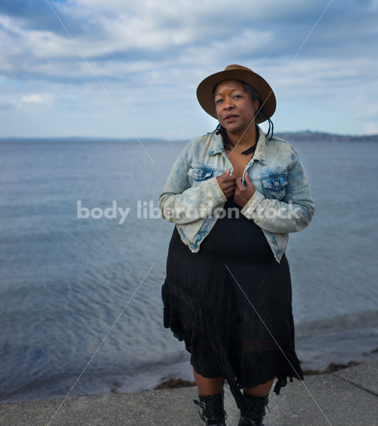 Plus-Size African American Woman Outdoors - Body Liberation Photos