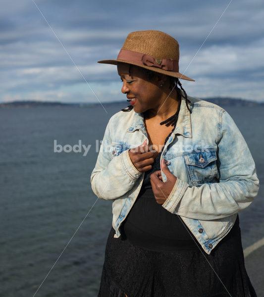 Plus-Size African American Woman Outdoors - Body Liberation Photos