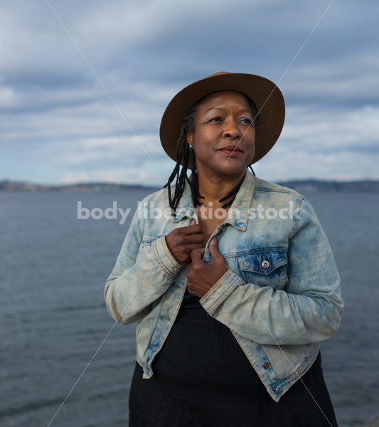 Plus-Size African American Woman Outdoors - Body Liberation Photos