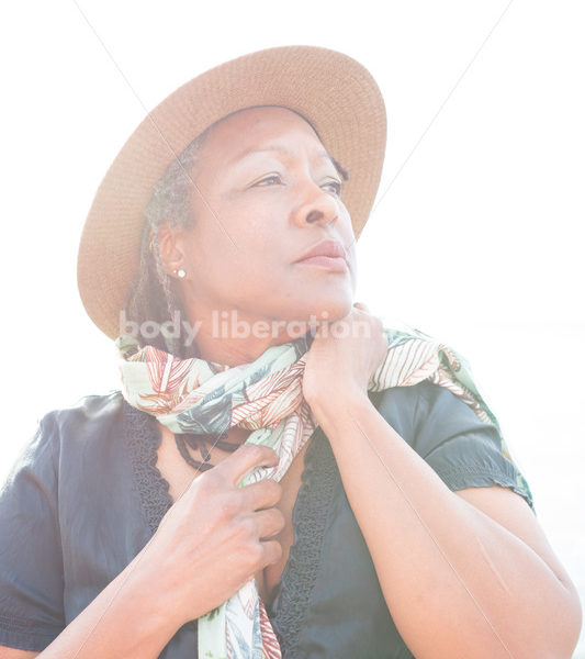 Plus-Size African American Woman Outdoors - Body Liberation Photos