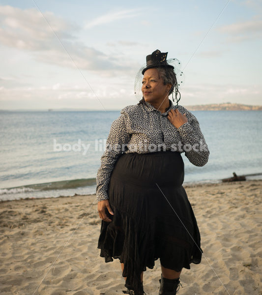 Plus-Size African American Woman Outdoors - Body Liberation Photos