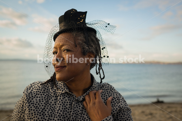 Plus-Size African American Woman Outdoors - Body Liberation Photos & Stock