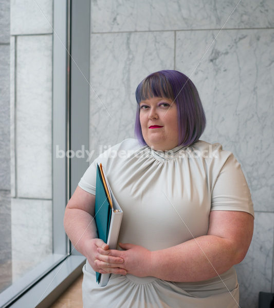 Plus-Size Businesswoman in Office Building - Body Liberation Photos