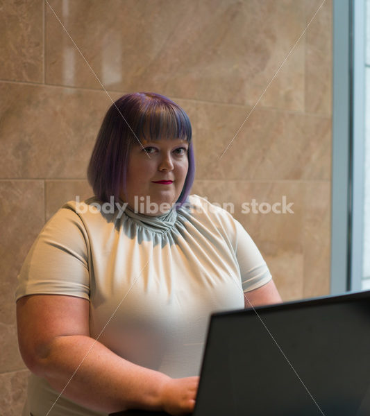 Plus-Size Businesswoman in Office Building - Body Liberation Photos