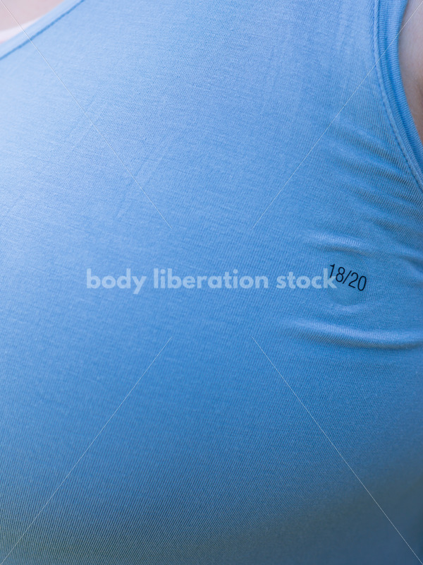 Plus Size Clothing Stock Photo: Woman in Size 18/20 Top Close Up - Body Liberation Photos