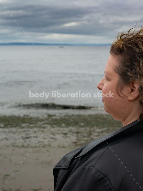Plus-Size Stock Photo: Woman on Beach - Body Liberation Photos