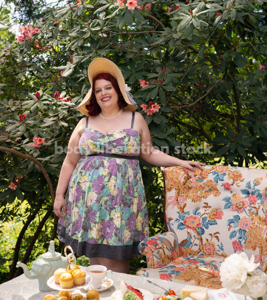 Plus-Size Woman at Tea Party - Body Liberation Photos