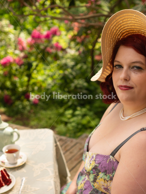 Plus-Size Woman at Tea Party - Body Liberation Photos