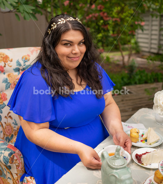 Plus-Size Woman at Tea Party - Body Liberation Photos