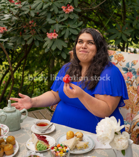 Plus-Size Woman at Tea Party - Body Liberation Photos