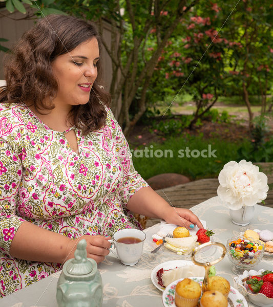 Plus-Size Woman at Tea Party - Body Liberation Photos