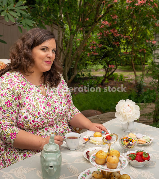 Plus-Size Woman at Tea Party - Body Liberation Photos