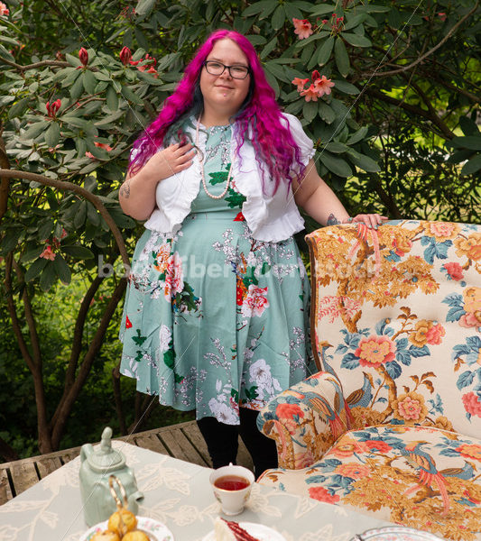 Plus-Size Woman at Tea Party - Body Liberation Photos