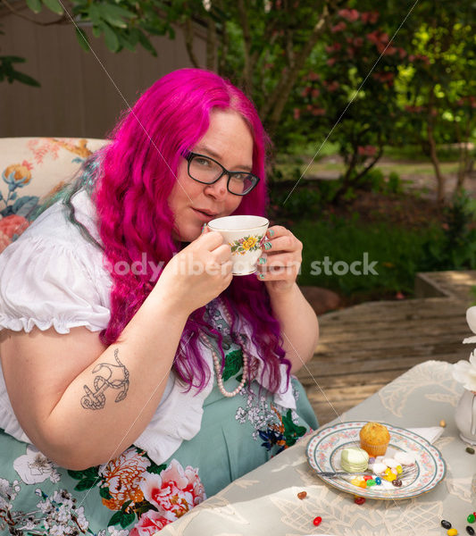 Plus-Size Woman at Tea Party - Body Liberation Photos