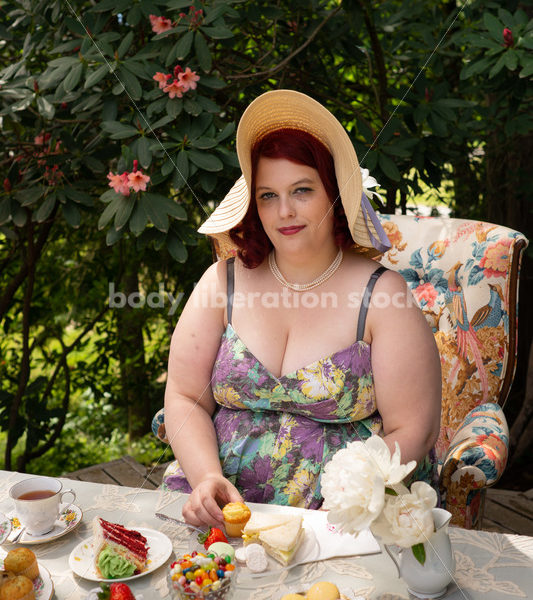 Plus-Size Woman at Tea Party - Body Liberation Photos