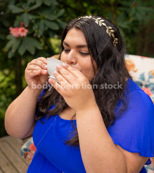 Plus-Size Woman at Tea Party - Body Liberation Photos