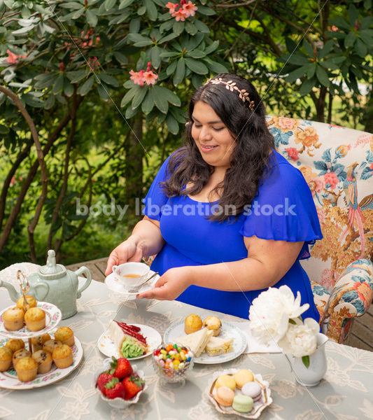 Plus-Size Woman at Tea Party - Body Liberation Photos