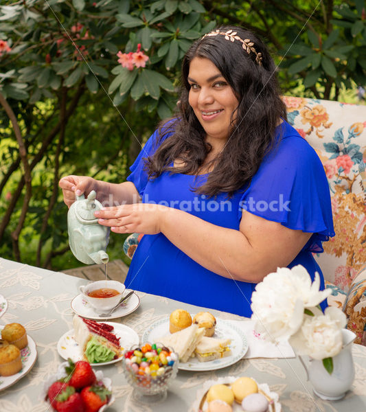 Plus-Size Woman at Tea Party - Body Liberation Photos