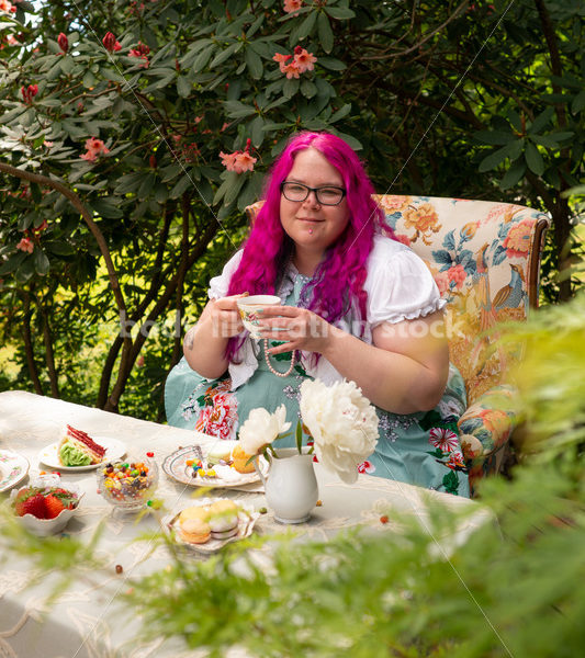 Plus-Size Woman at Tea Party - Body Liberation Photos