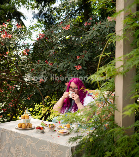 Plus-Size Woman at Tea Party - Body Liberation Photos