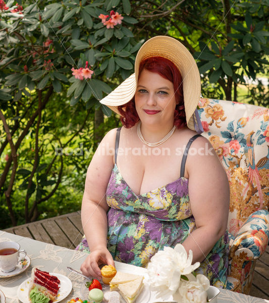 Plus-Size Woman at Tea Party - Body Liberation Photos