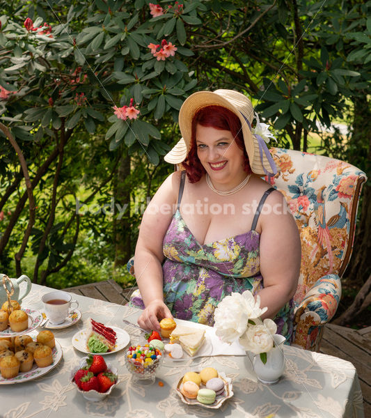 Plus-Size Woman at Tea Party - Body Liberation Photos