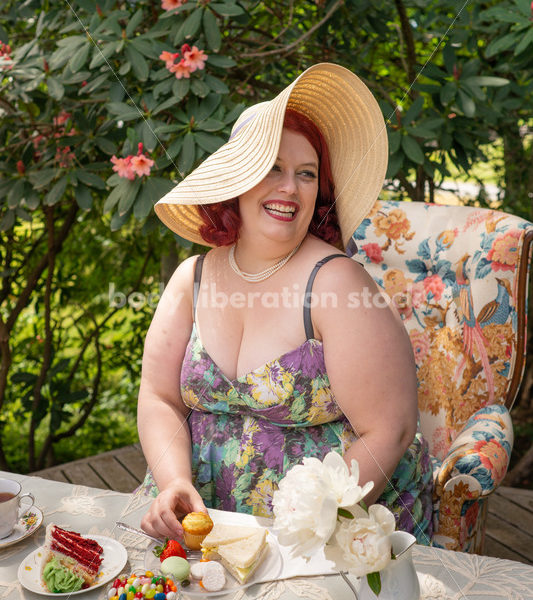 Plus-Size Woman at Tea Party - Body Liberation Photos