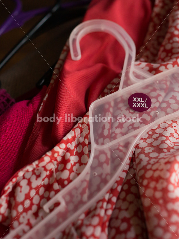 Plus size blouse and hanger on chair - Body Liberation Photos