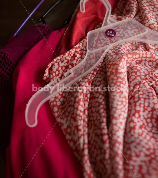 Plus size blouse and hanger on chair - Body Liberation Photos