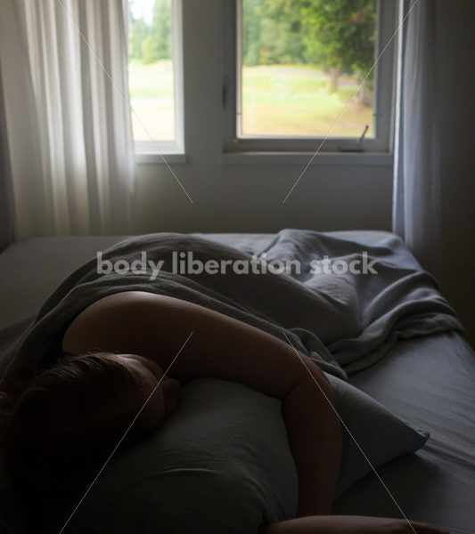 Self Care Stock Photo: Plus-Size Woman Resting, Sleeping or Napping - Body Liberation Photos