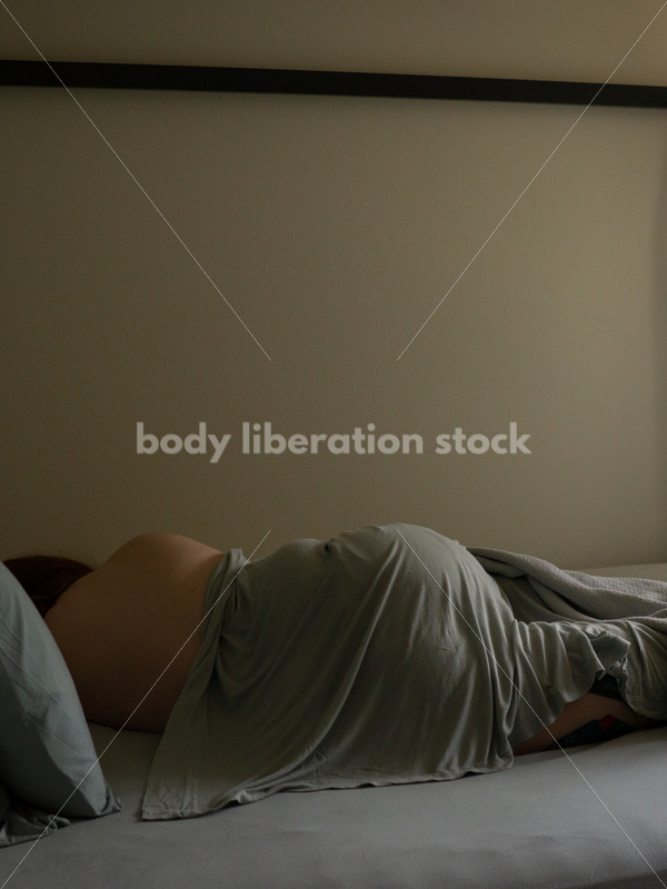 Self Care Stock Photo: Plus-Size Woman Resting, Sleeping or Napping - Body Liberation Photos