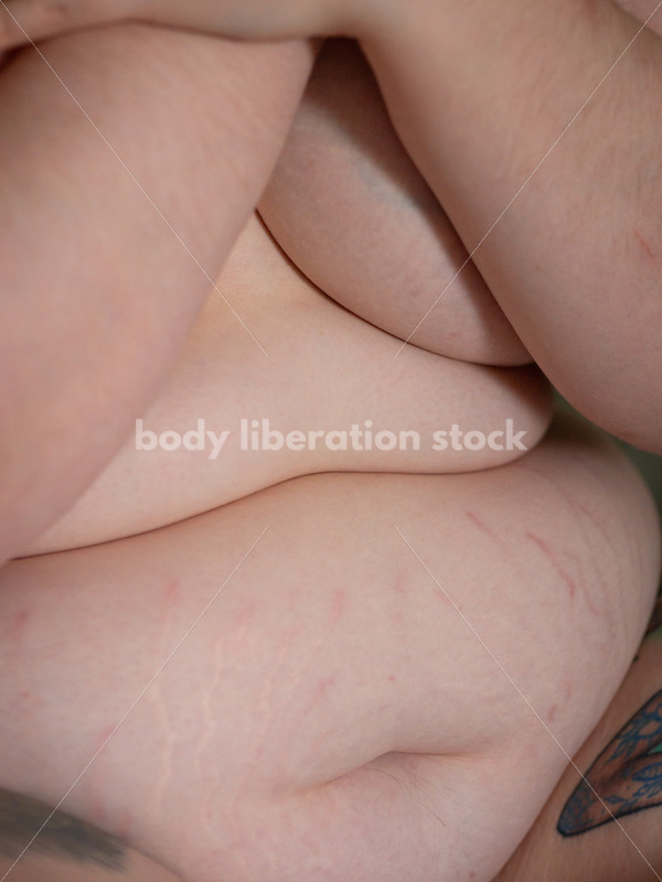 Self Care Stock Photo: Plus-Size Woman Resting in Bed - Body Liberation Photos