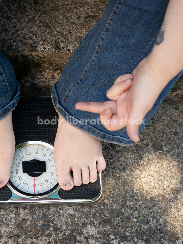 Stock Image: Flipping the Bird at Diet Culture - Body Liberation Photos