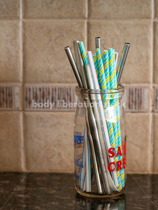 Stock Image: Single-Use Plastics – Plastic Straws, Papers Straws and Metal Straws - Body Liberation Photos