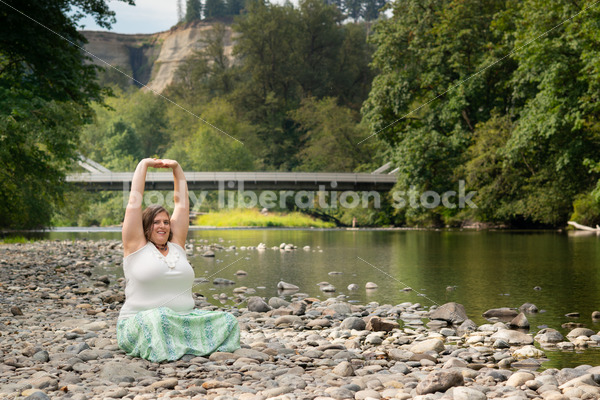 Stock Photo: Outdoor Meditation with Plus-Size Woman - Body Liberation Photos