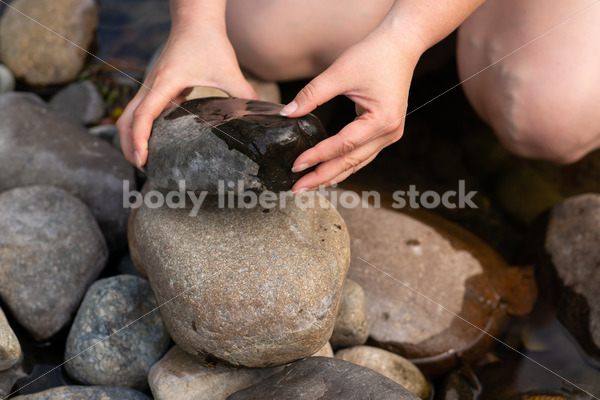 Stock Photo: Outdoor Meditation with Plus-Size Woman - Body Liberation Photos