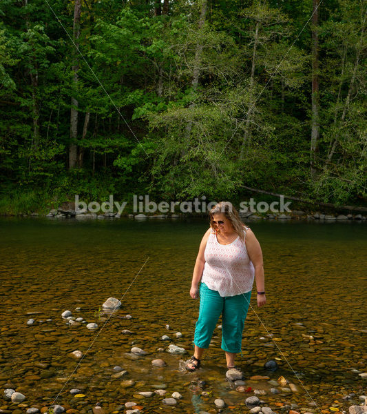 Summer Fun & Community Stock Photo: People Wading in River - Body Liberation Photos