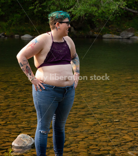 Summer Fun & Community Stock Photo: People Wading in River - Body Liberation Photos