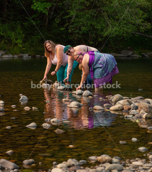 Summer Fun & Community Stock Photo: People Wading in River - Body Liberation Photos