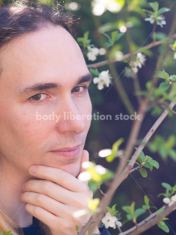 Transgender Stock Photo: Trans Woman Outdoors in Garden - Body Liberation Photos